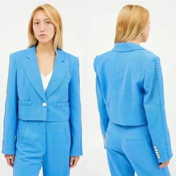 VERONICA BEARD Behren cropped woven blazer Size Medium NWOT - Picture 15 of 17